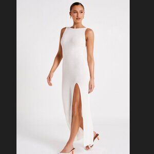 Meshki Maxine Sheer Knit Maxi Dress